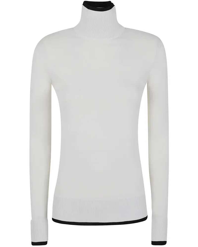 Totême Sweater Fitted Ribbed Top White