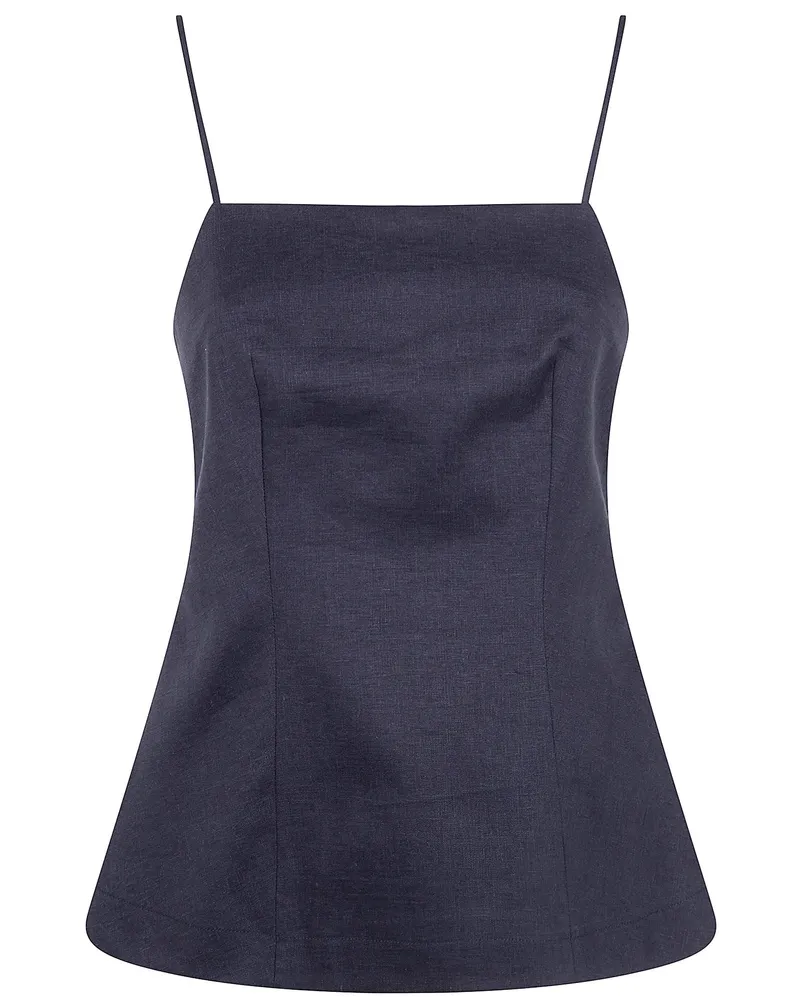 Semicouture Linen Top Black