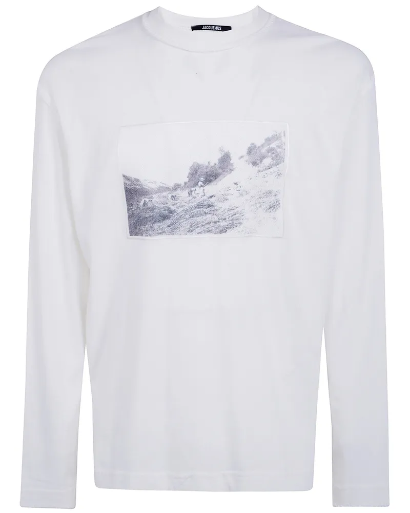 Jacquemus Le Tshirt Paysan Long Sleeves" T-Shirt Gray
