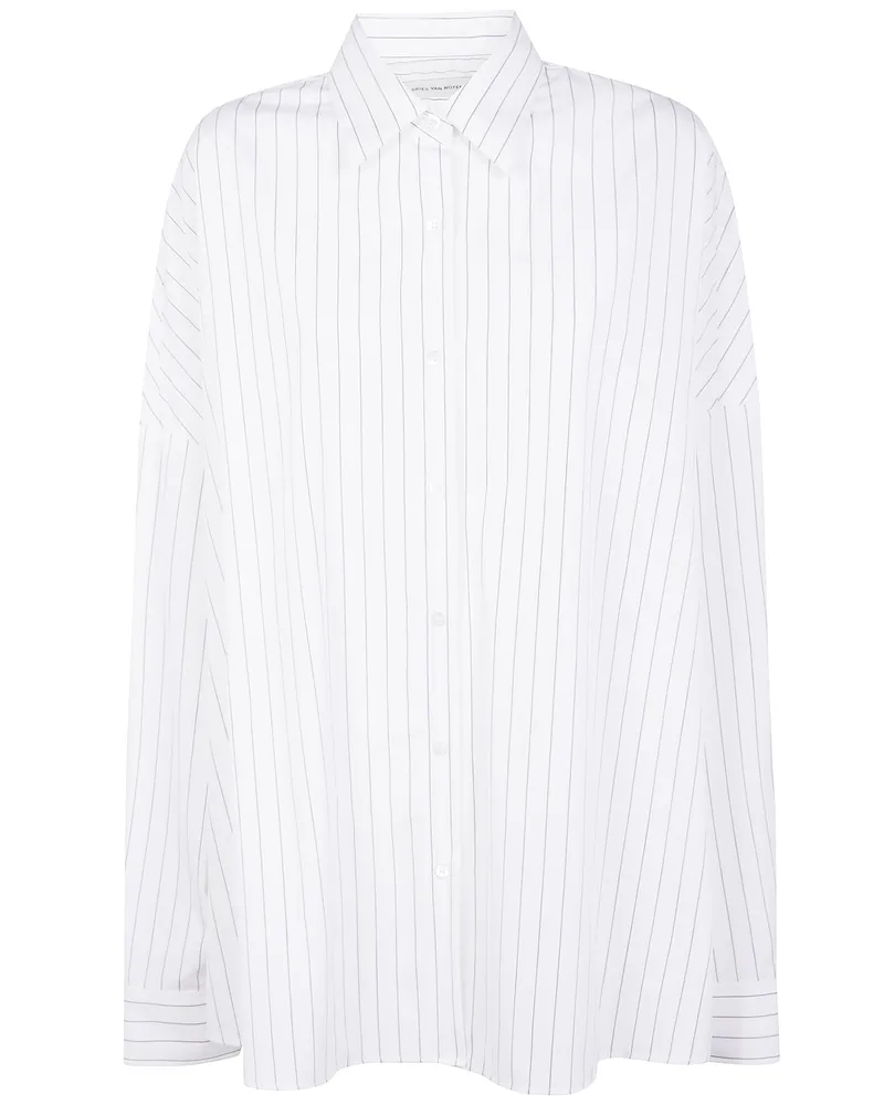 Dries van Noten Casia 2022" Fines Striped Shirt Blue