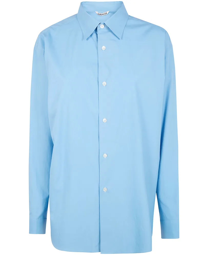 AURALEE Shirt Washed Finx Twill Blue