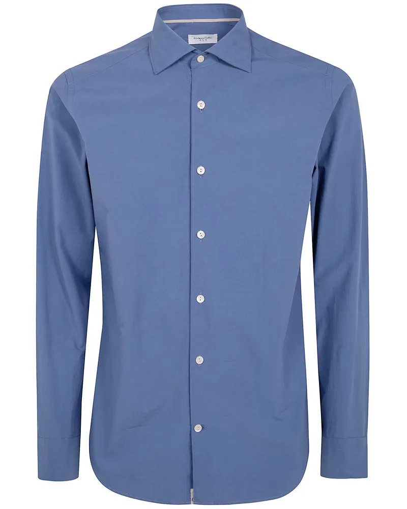 Tintoria Mattei Slim Poplin Shirt Blue