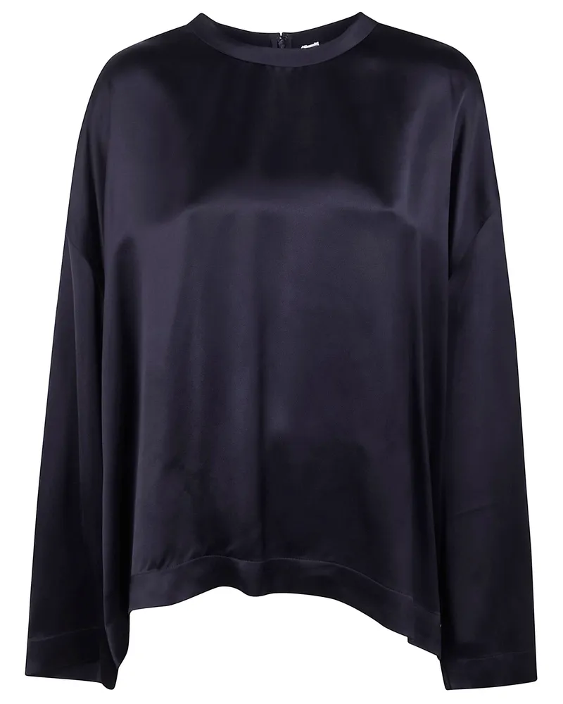 Totême Boxy Satin" Top Black