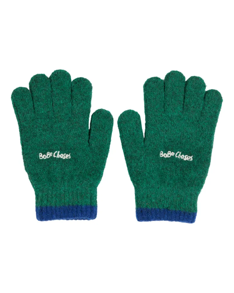 BOBO CHOSES Gloves Recycled Cotton "Bobo Choses Green