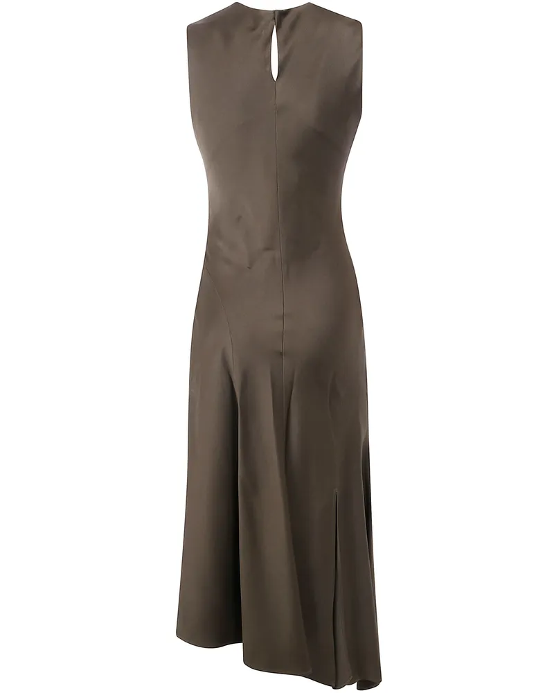 Blumarine Enver Satin Dress Green