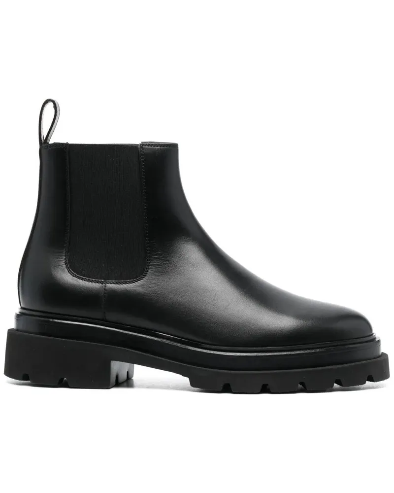 Santoni Forestlow" Elastic Ankle Boot Black