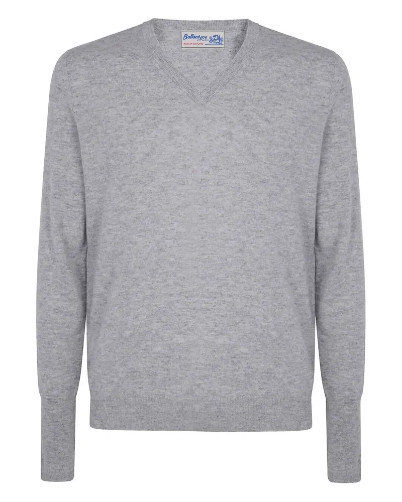 Ballantyne V Neck Pullover Gray