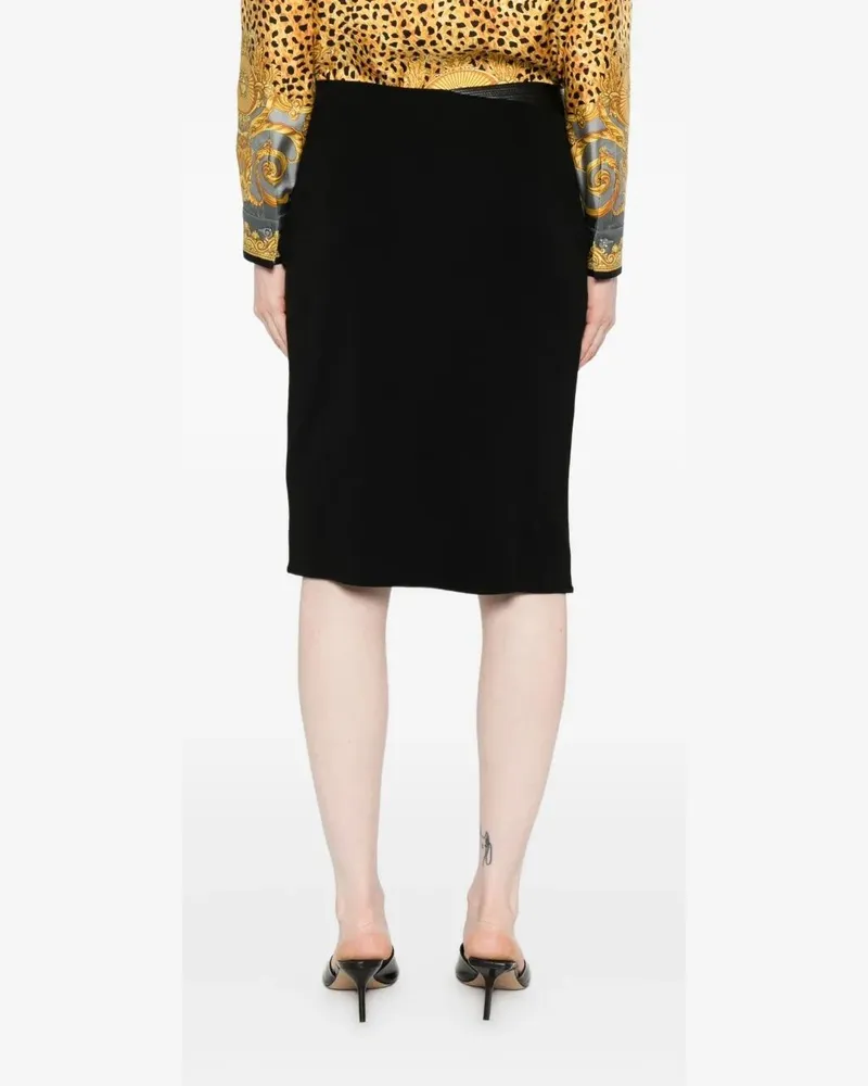 Versace Skirt Responsible Stretch Crepe Jersey Black