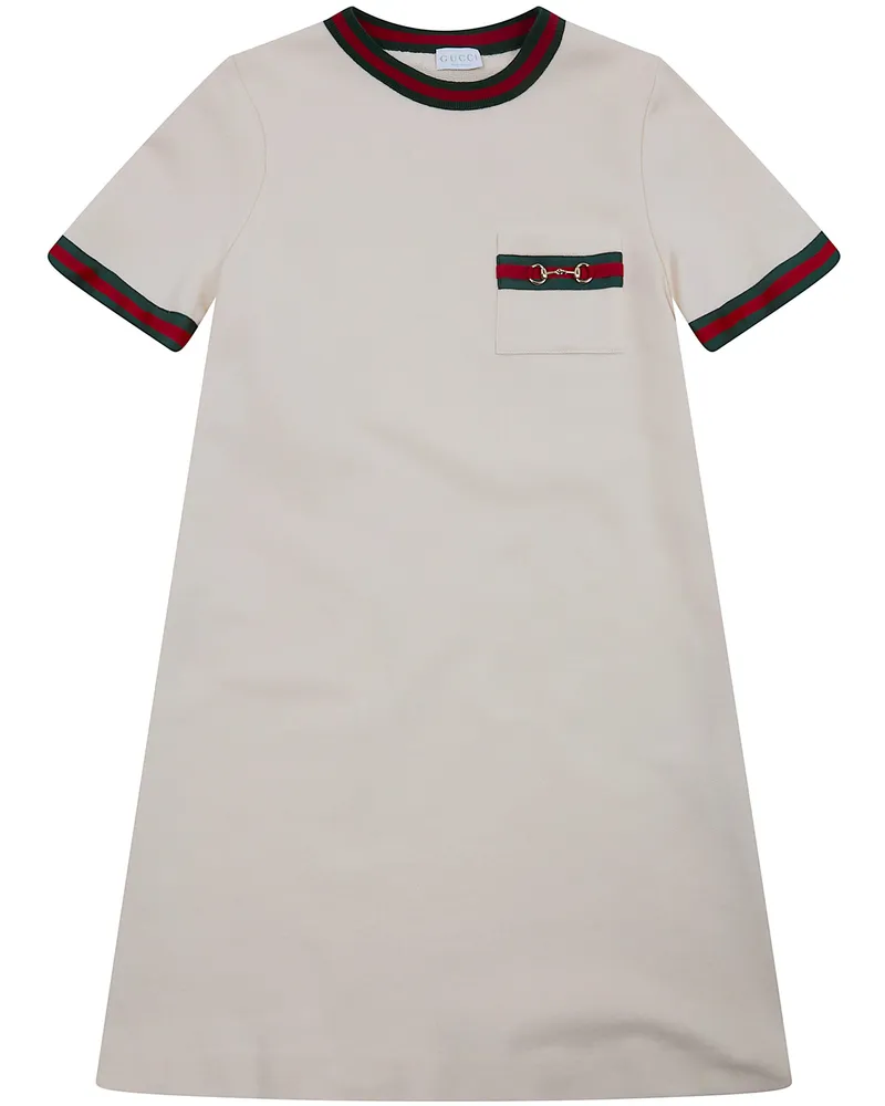 Gucci Junior Short Sleeves Dress Green