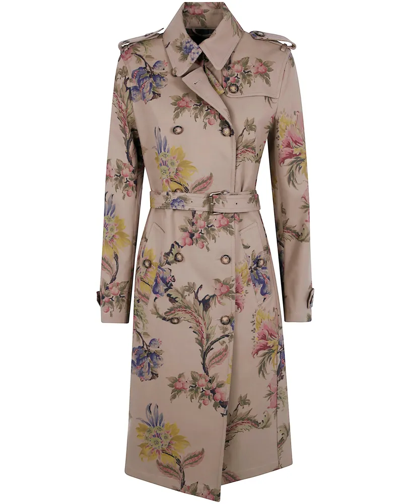 Etro Coat Floral Print "Wrbc002099sae1o Brown