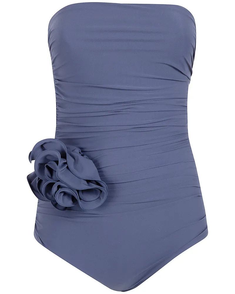 Magda Butrym Flower Waist Onepiece Swimwear Gray