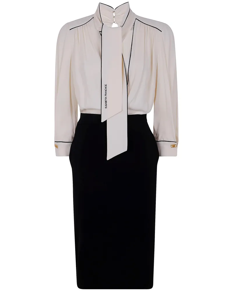 Elisabetta Franchi Midi Dress By Elisabetta Franchi White