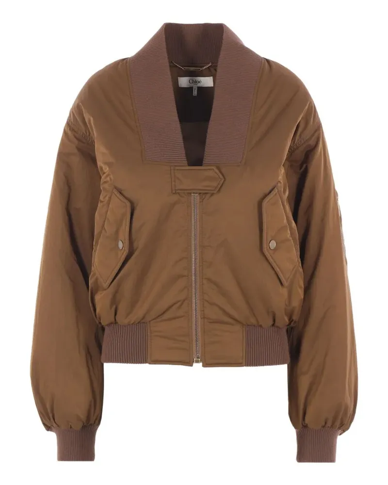 Chloé Bomber Jacket Brown
