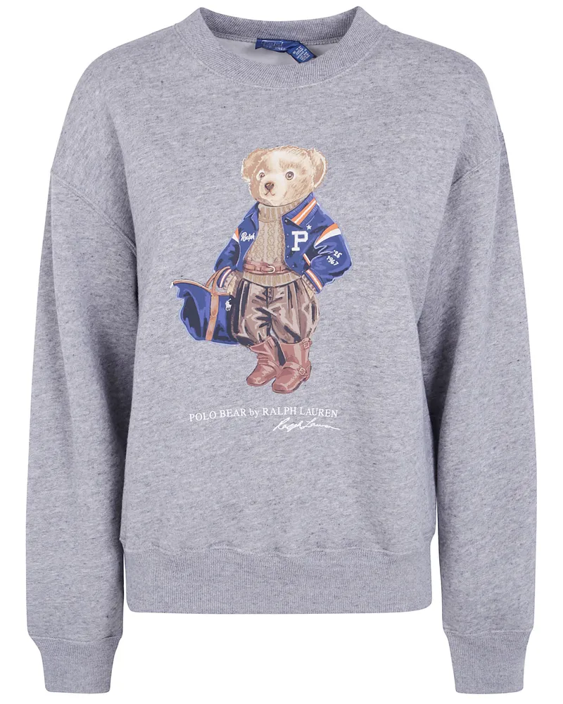 Ralph Lauren Sweatshirt Teddy Bear "Knit Sweatshirt Gray