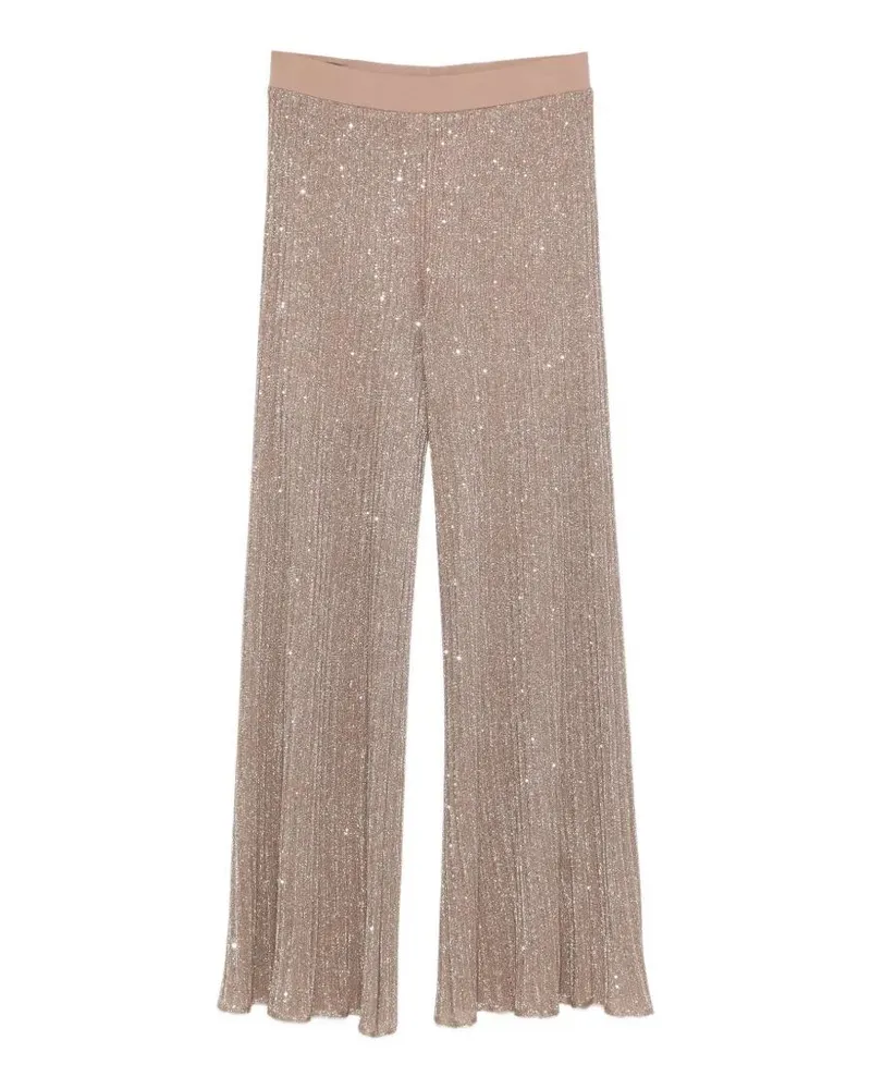 D.EXTERIOR D. EXTERIOR Degrade` Lux Flared Trousers Brown