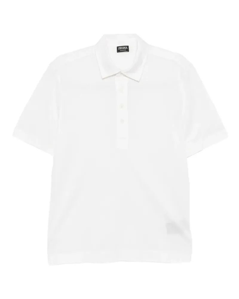 Ermenegildo Zegna Z Lux Leisurewear' Polo Shirt White