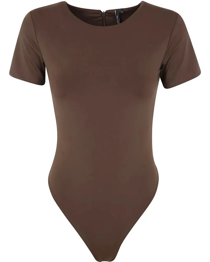 Entire Studios Tee Bodysuit - Nylon Spandex Brown