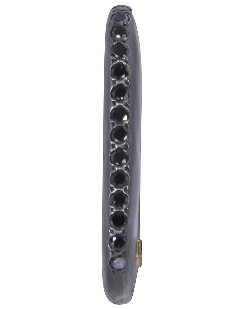 Rosa Maria Milo St Dia Blk" Ring With Setting Sterling Silver And Bla Metallic