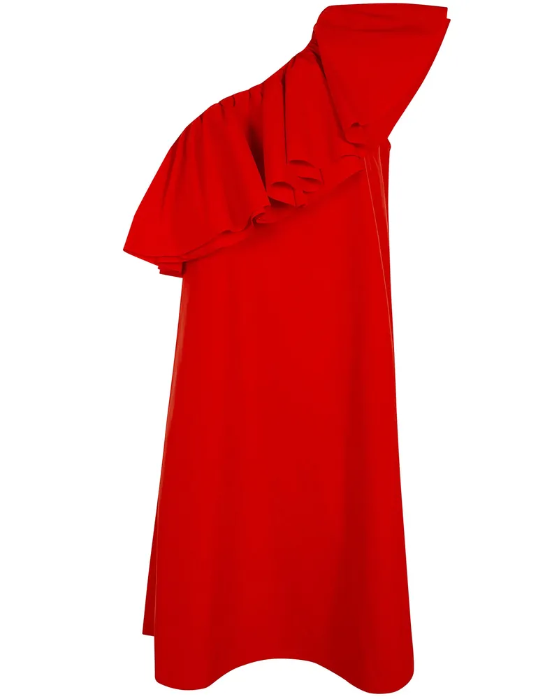 Essentiel Juicer' Asymmetric Ruffle Dress Red