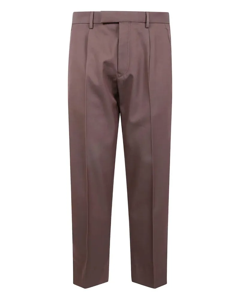 Ermenegildo Zegna Cotton And Wool Pants Brown