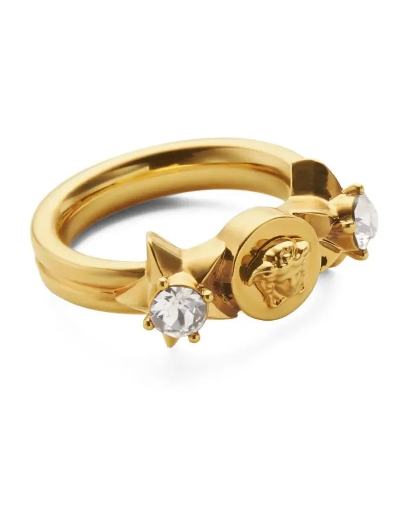 Versace Ring Metal Strass Metallic
