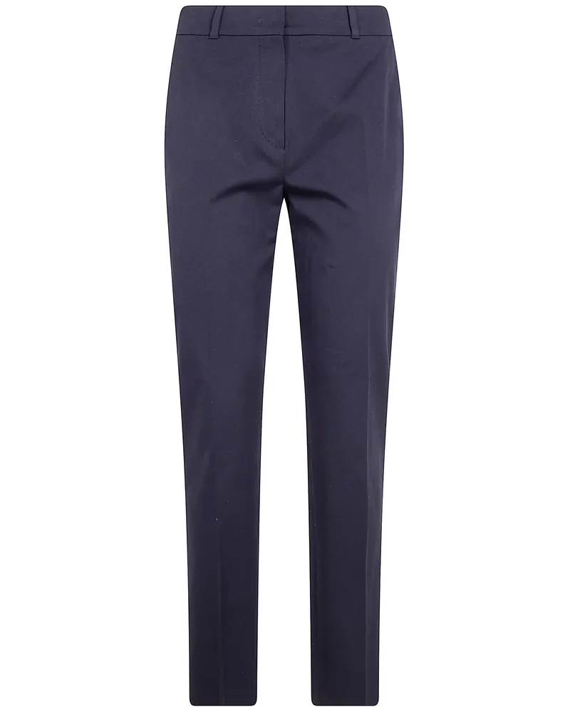 Max Mara Carpa" Popeline Stretch Classic Trousers Black