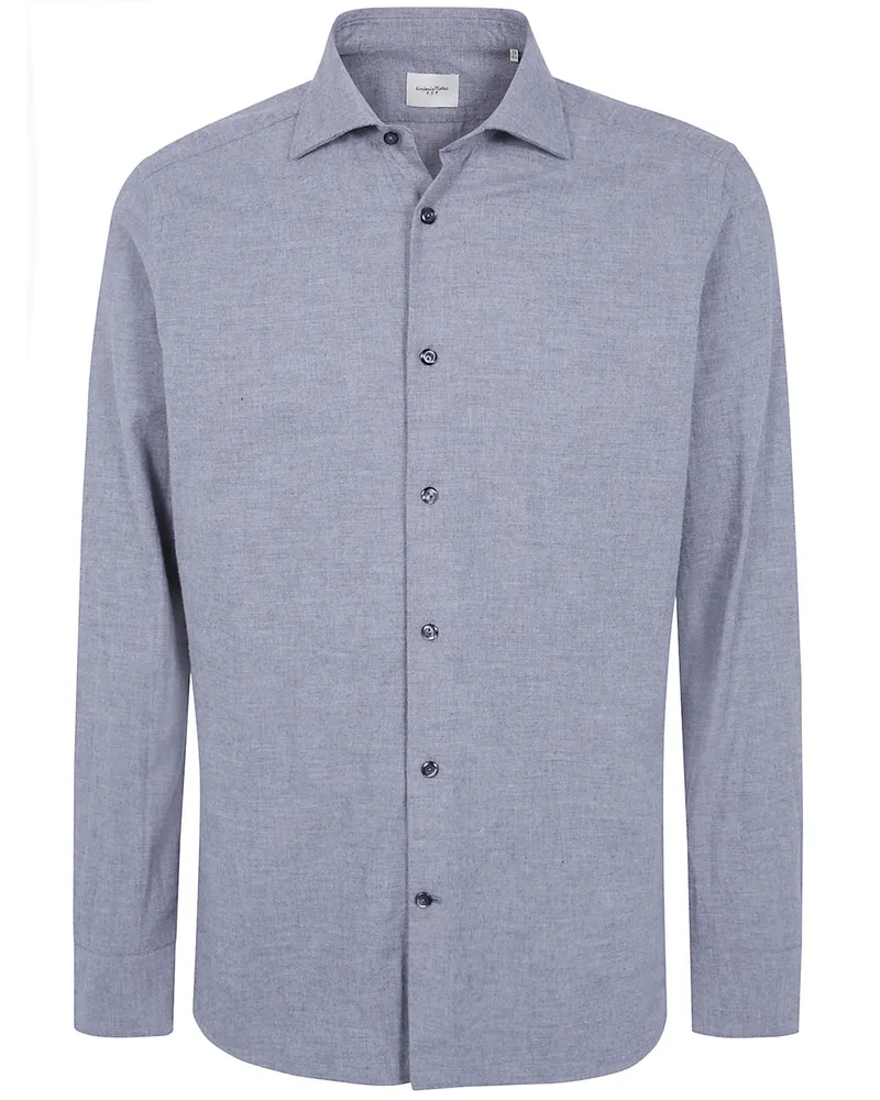 Tintoria Mattei Shirt Flannel "Solid Flanel Shirt Gray