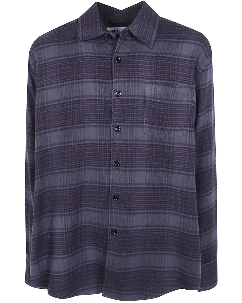 Our Legacy Shirt Faded Nocturne Check "Above Blue
