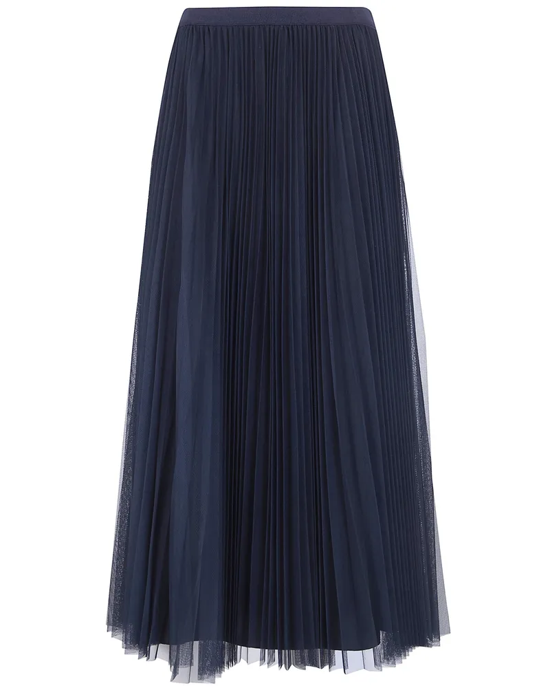 Fabiana Filippi Midi Plated Skirt Blue
