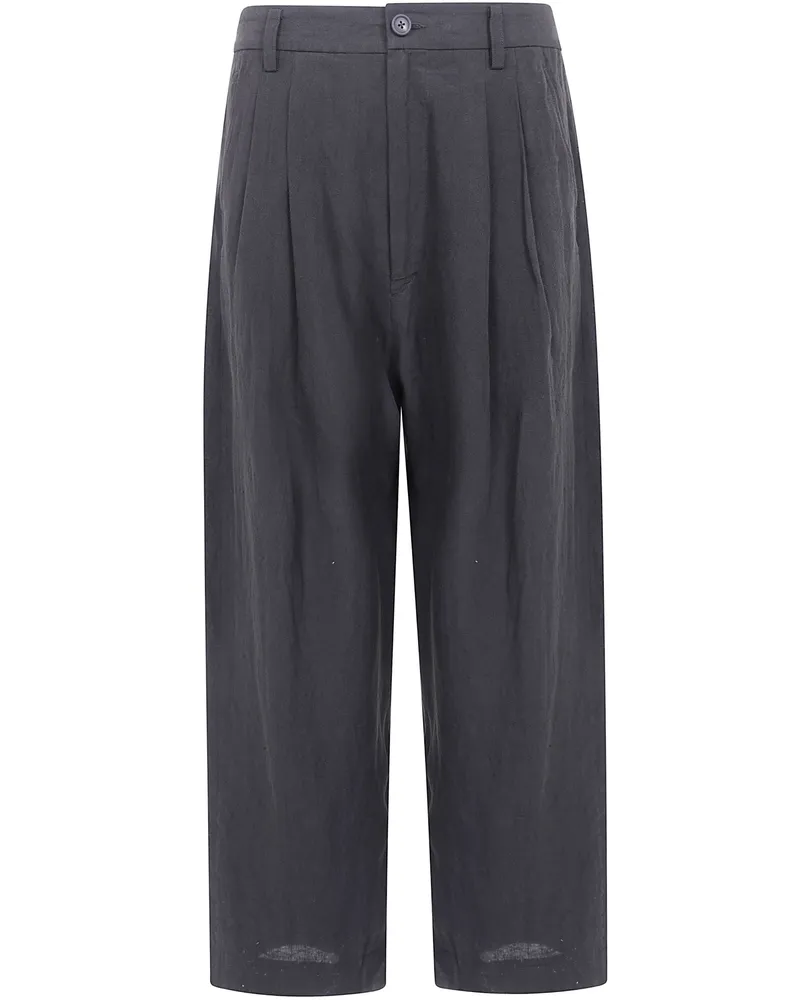 Ziggy Chen Pants Pleated Tapered Trouser Black
