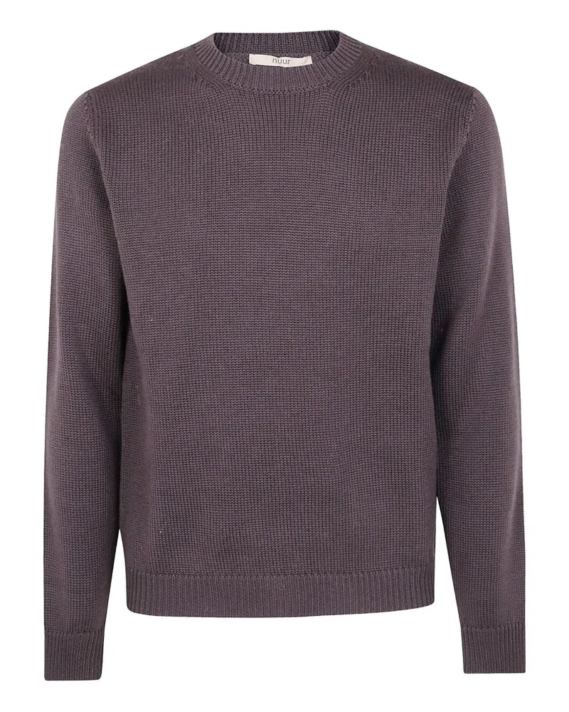 Nuur Long Sleeves Round Neck Sweater Brown