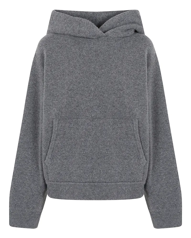 Róhe Sweatshirt Hooded "Kangaroo Jumper Gray