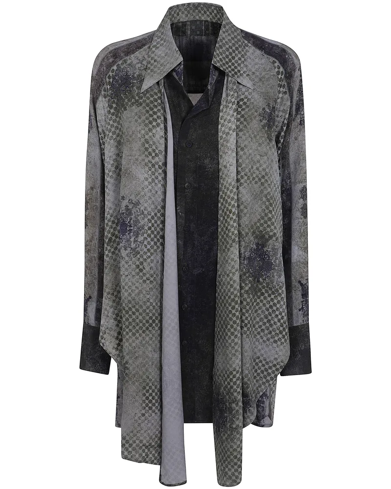 Ziggy Chen Shirt Long Sleeve "Drape Long Shirt Multi