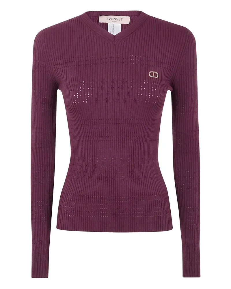 Twin-Set Long Sleeve Sweater Pink