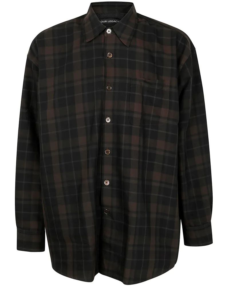 Our Legacy Our Legacy Mens Shirting Borrowed Shirt Black