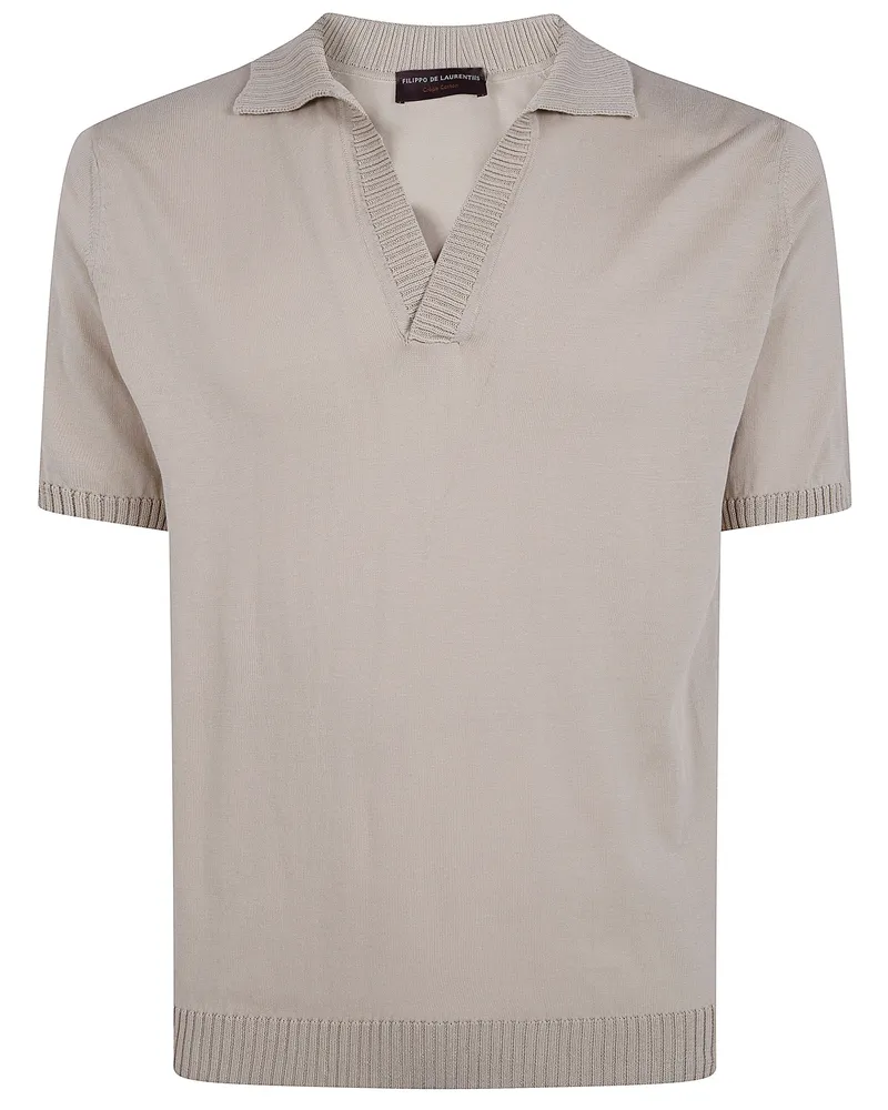 Filippo de Laurentiis Short Sleeves "Skipper" Polo Shirt Beige