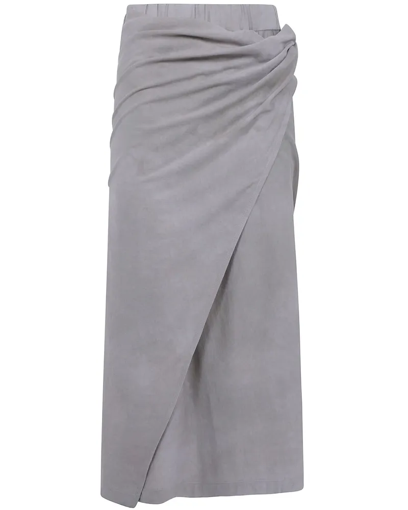Ziggy Chen Skirt Asymmetric Jersey Gray