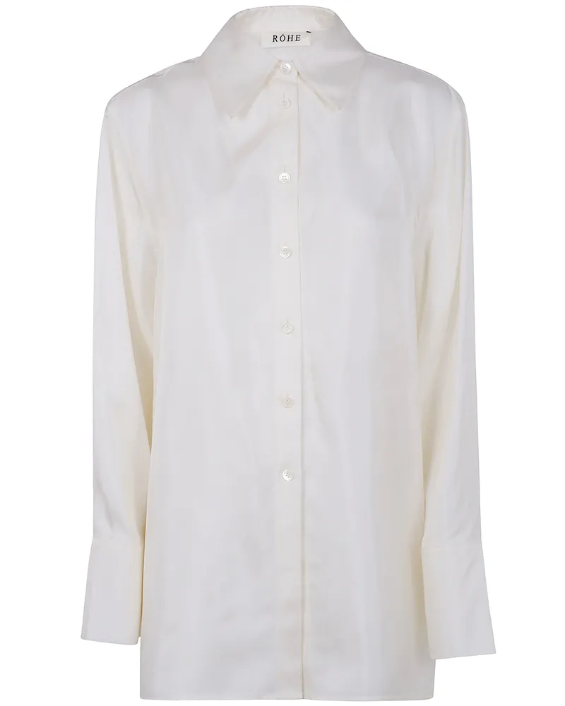 Róhe Deconstructed Silk Shirt White