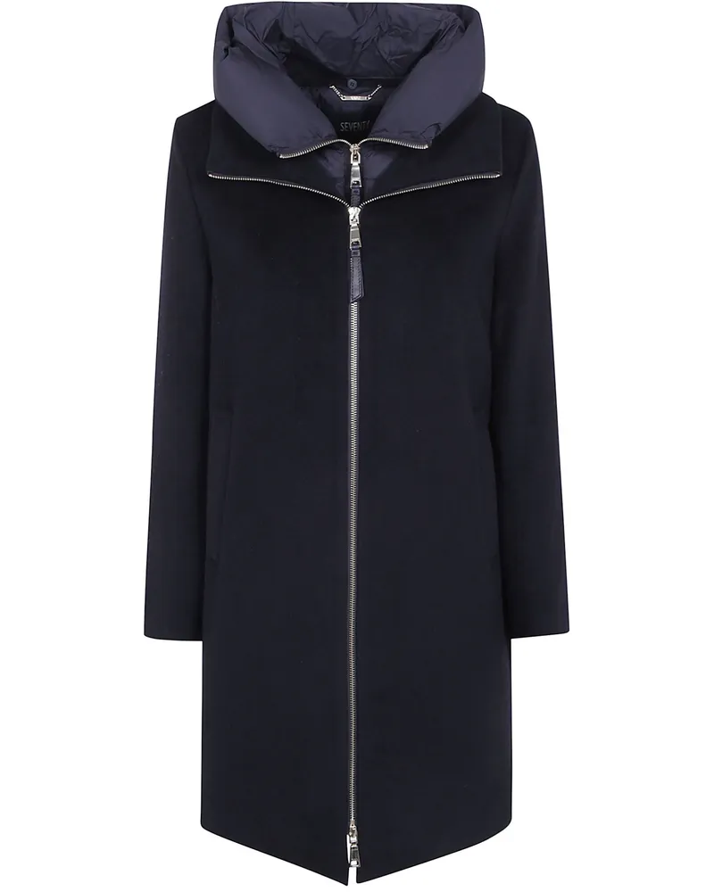 Seventy Windbreaker Nylon Details Coat Black