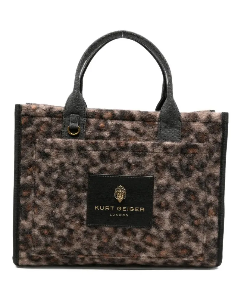 Kurt Geiger Leopard Print Tote Bag "Holborn Brown
