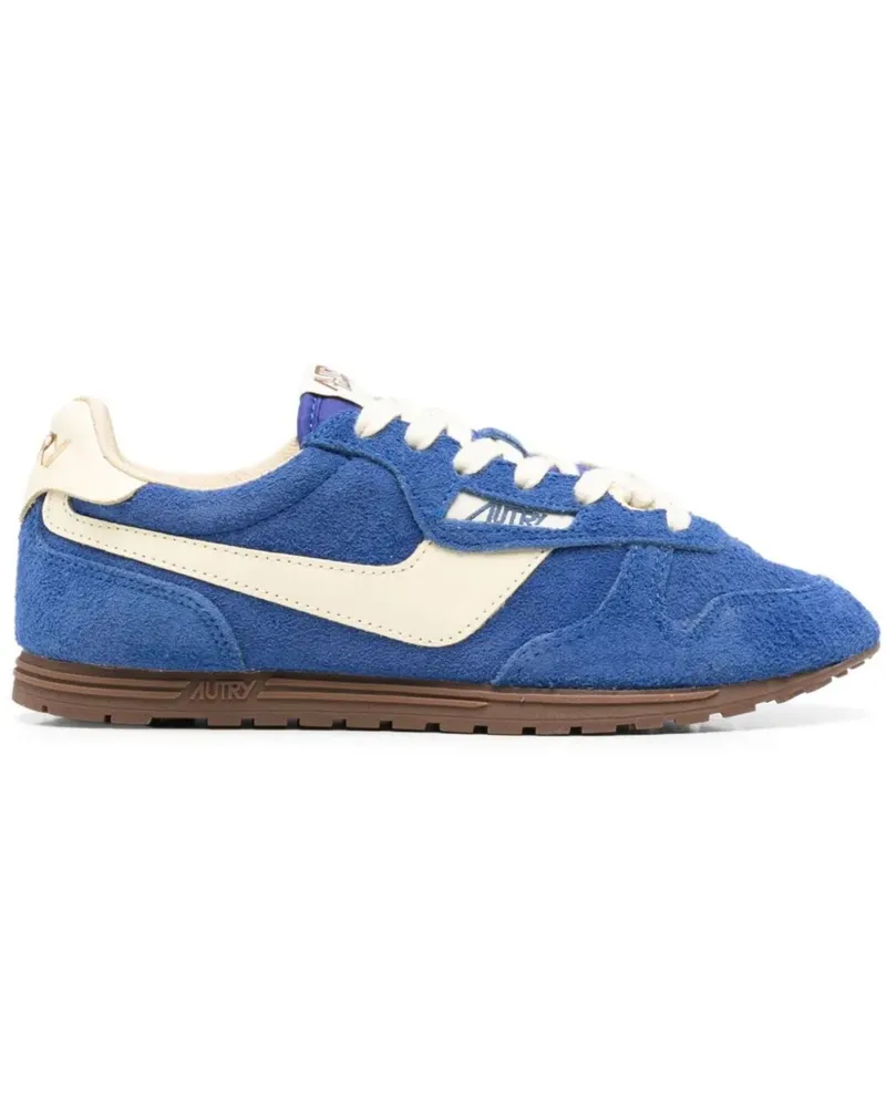AUTRY Windspin Low Woman Suede Leather Sneakers Blue