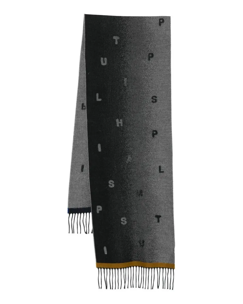 Paul Smith Men Scarf Faded Int Jacq Black