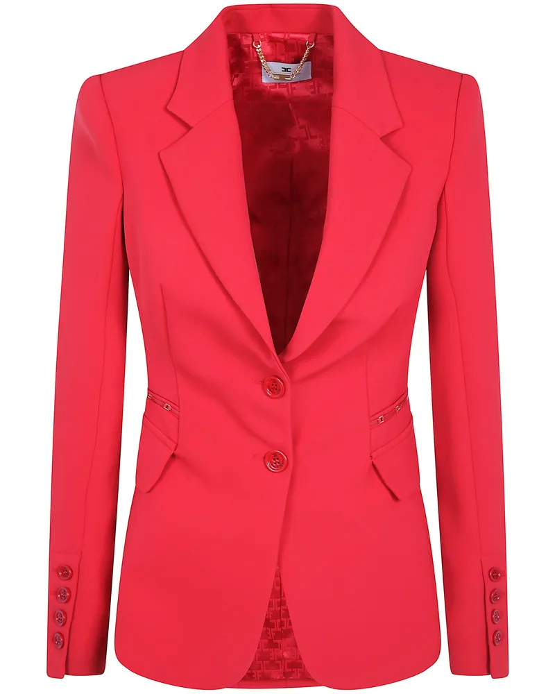 Elisabetta Franchi Jacket Main Button Red Passion Red