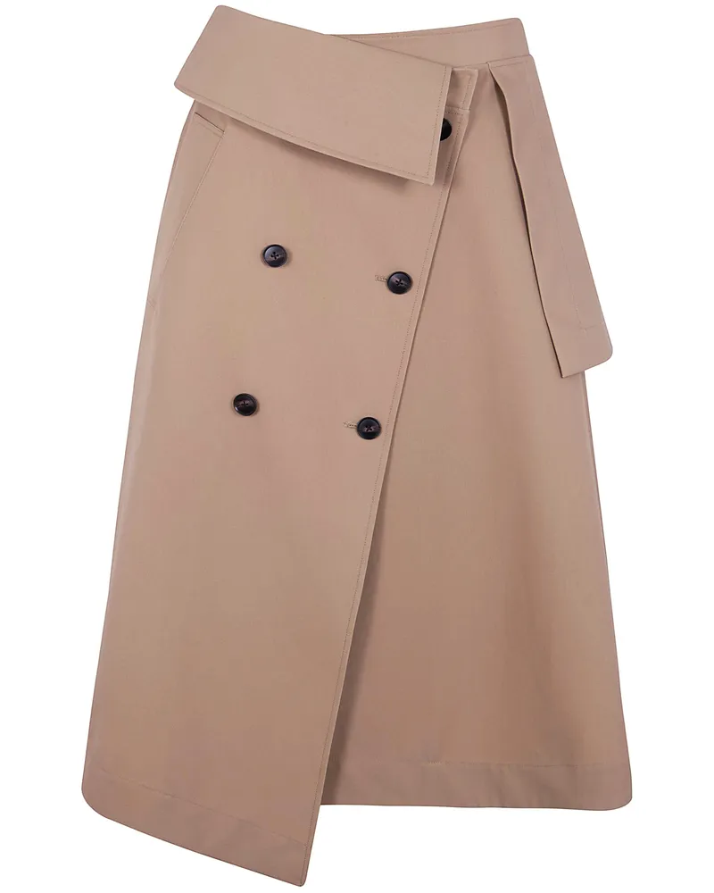 Róhe Deconstructed Trench Skirt Beige