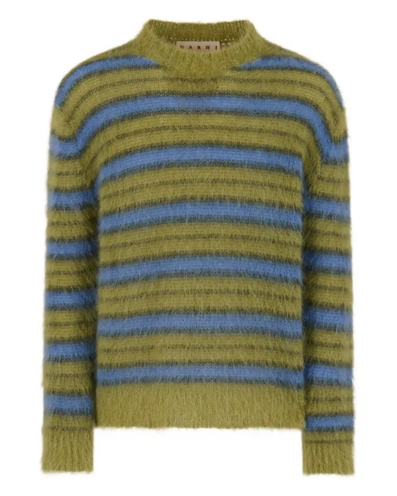 Marni Crew Neck Long Sleeves Sweater Green