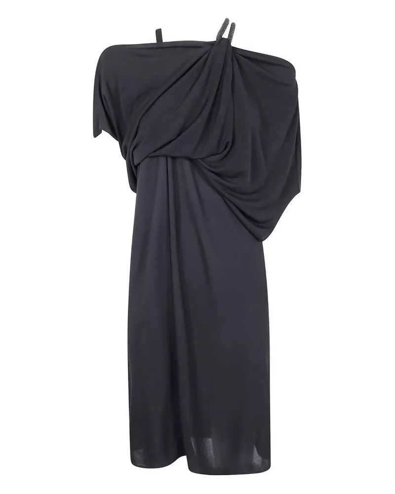 Tom Ford Chain Stones Embroidery On Crepe Jersey Cocktail Dress Black