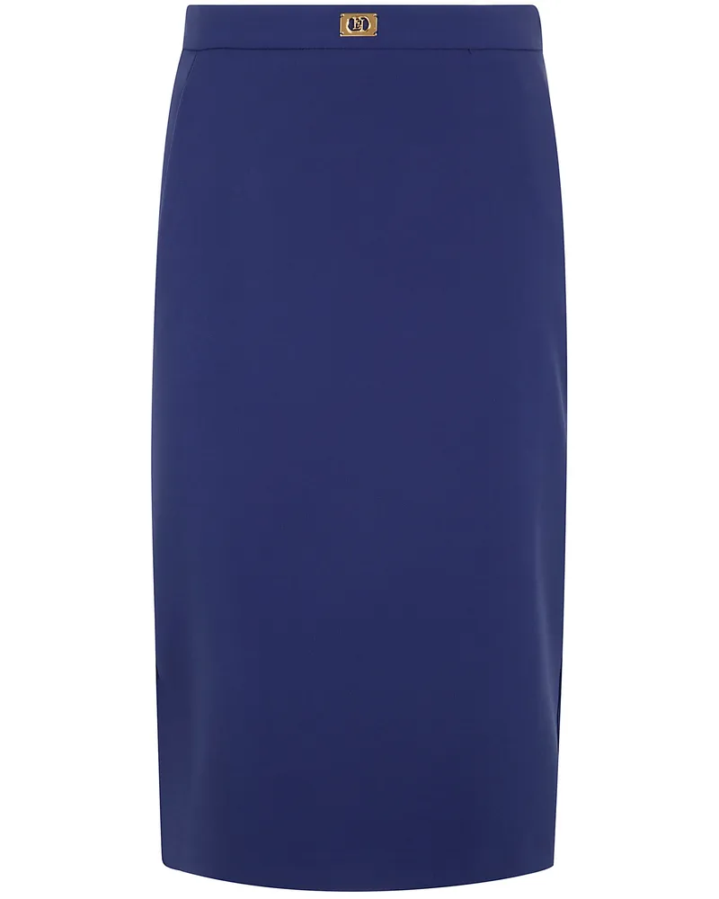 Elisabetta Franchi Pencil Midi Skirt By Elisabetta Franchi Blue