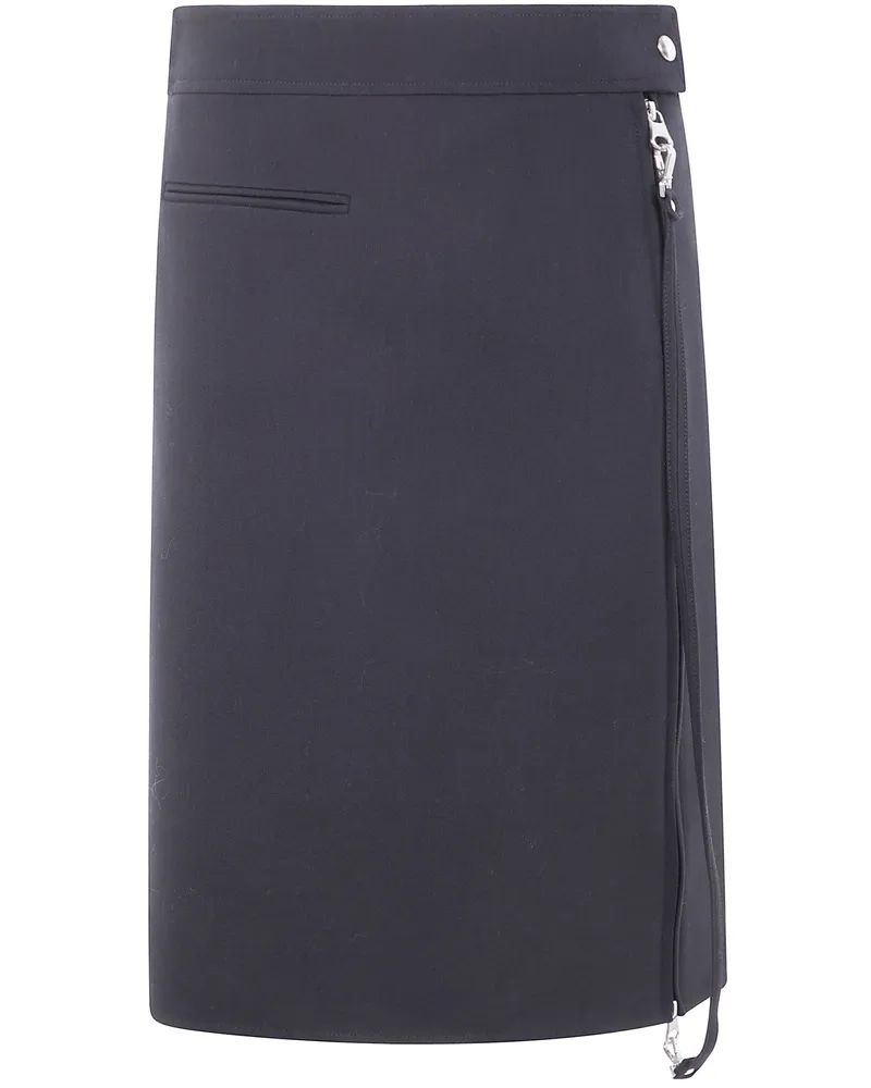 Courrèges Zipped 'Heritage' Crepe Skirt Black