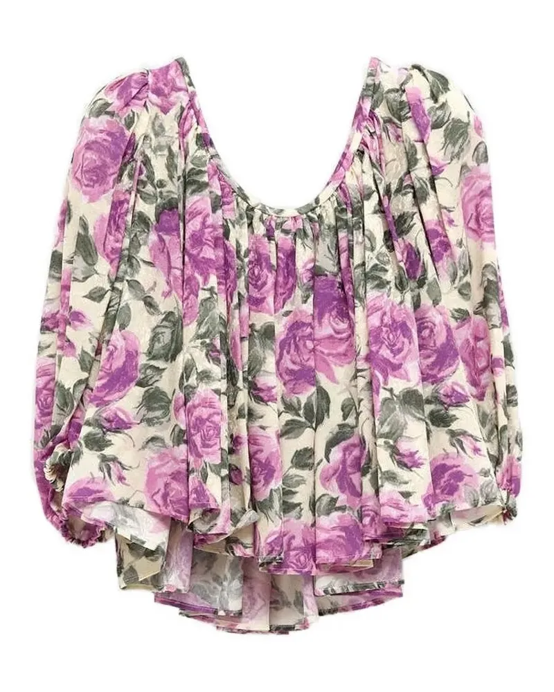 Chloé Floreal Crop Top Yellow