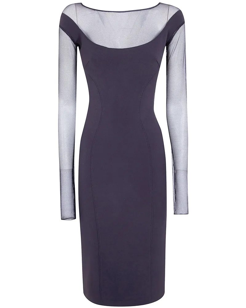 Elisabetta Franchi Midi Evening Dress Black